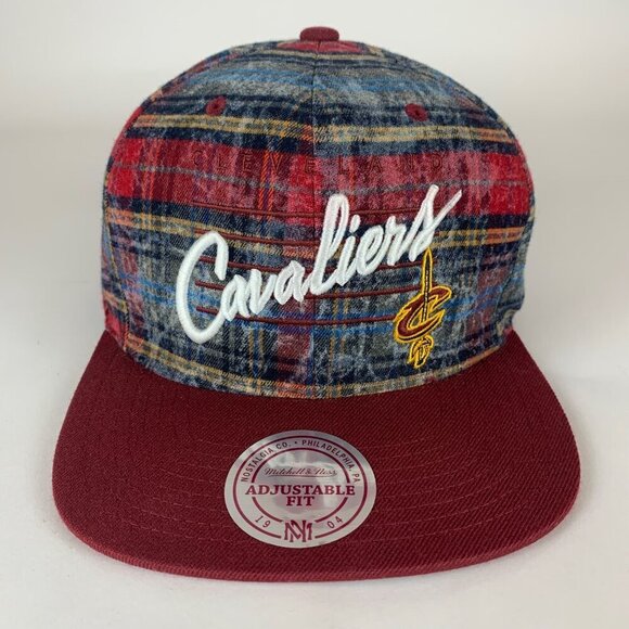 Cleveland Cavaliers NBA Multicolor Plaid Mitchell & Ness Snapback Hat - Picture 2 of 6